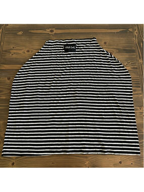 Milk Snob Multi Use Cover Black White Stripe Nursing Car Seat Cover